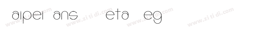 TaipeiSansTCBeta Reg字体转换